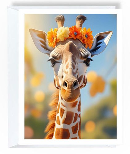 giraffe birthday card