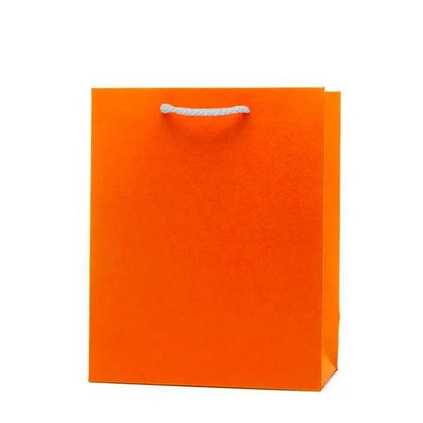 Bright orange gift bag