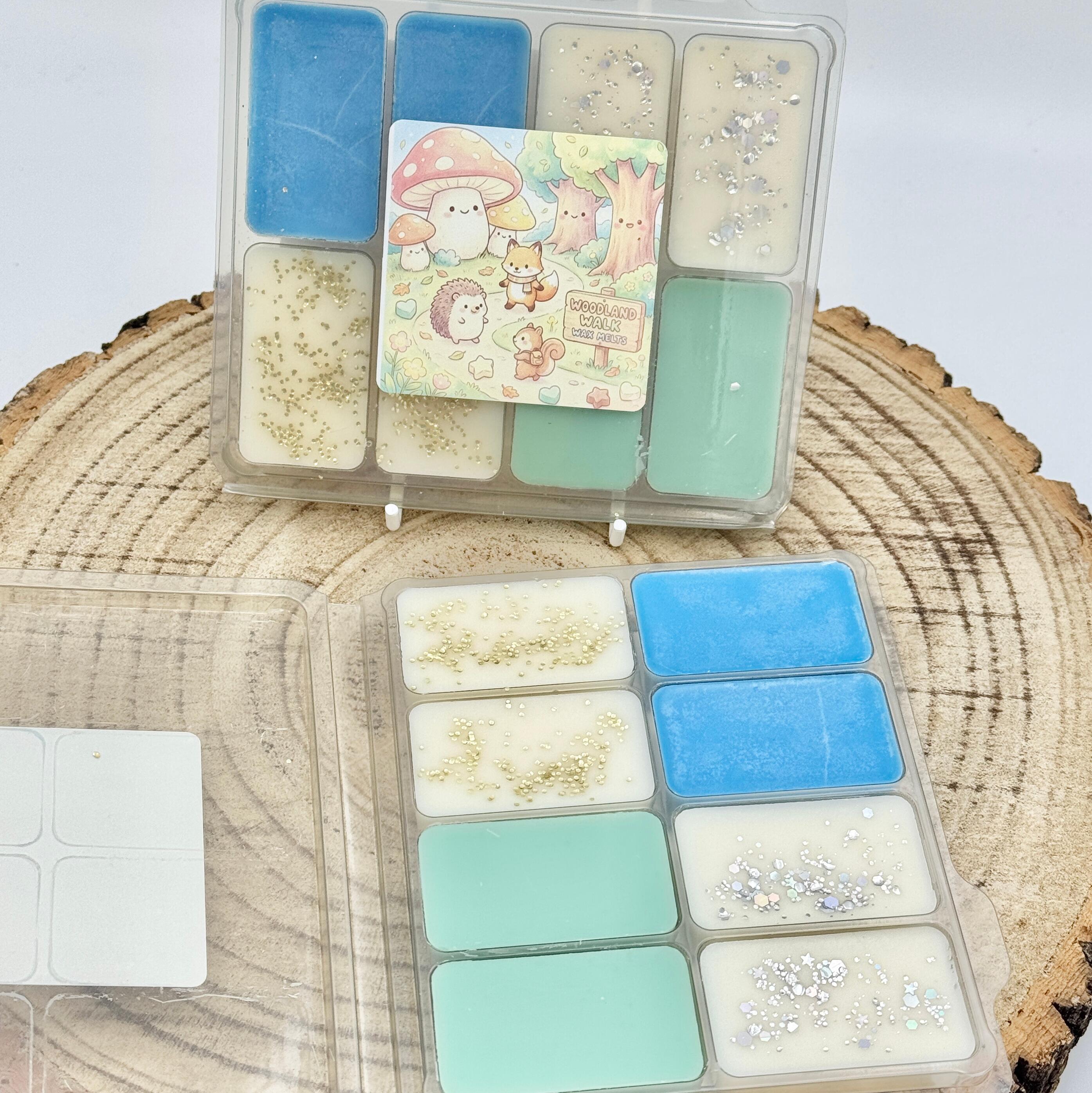 an image of a woodland walk themed wax melt collection