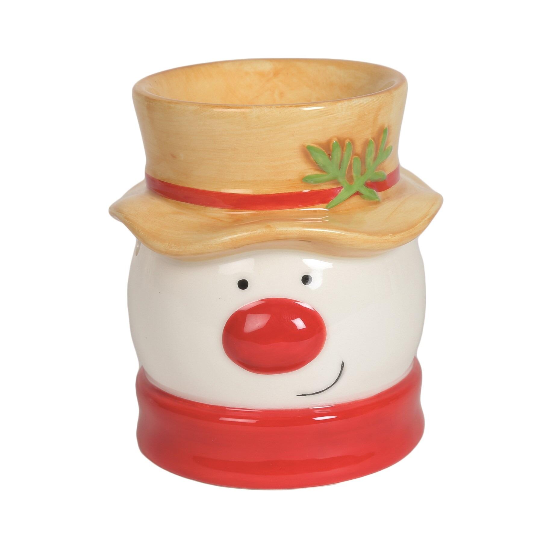 an image of a snowman tealight wax melt burner