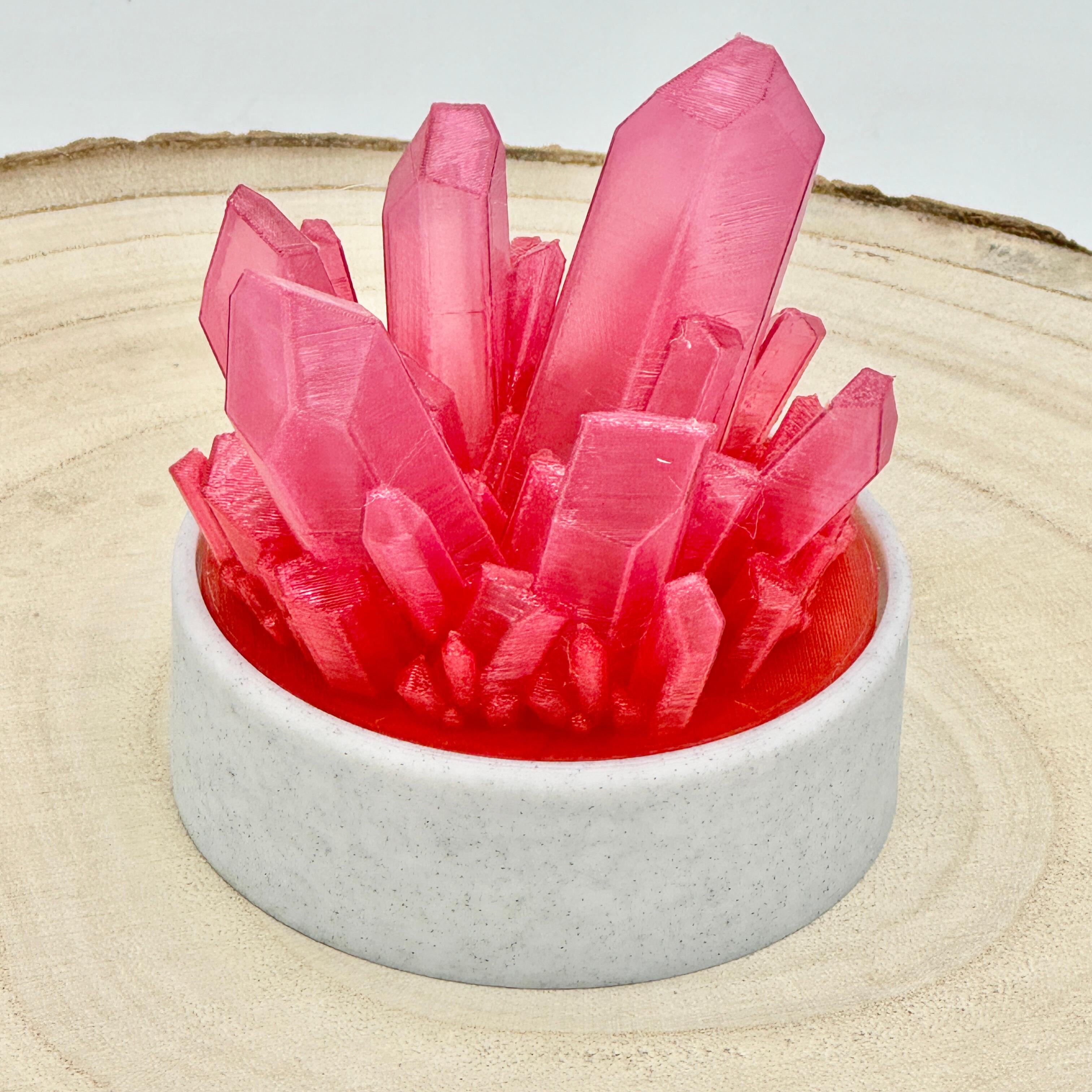 rainbow coloured crystal tealight holder