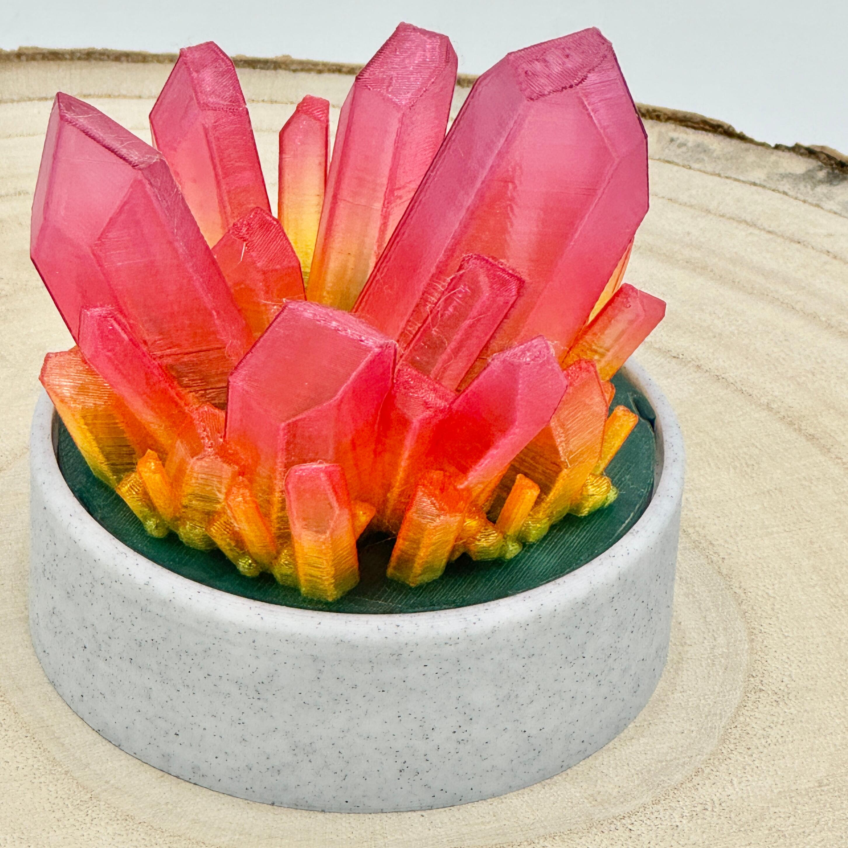 rainbow coloured crystal tealight holder