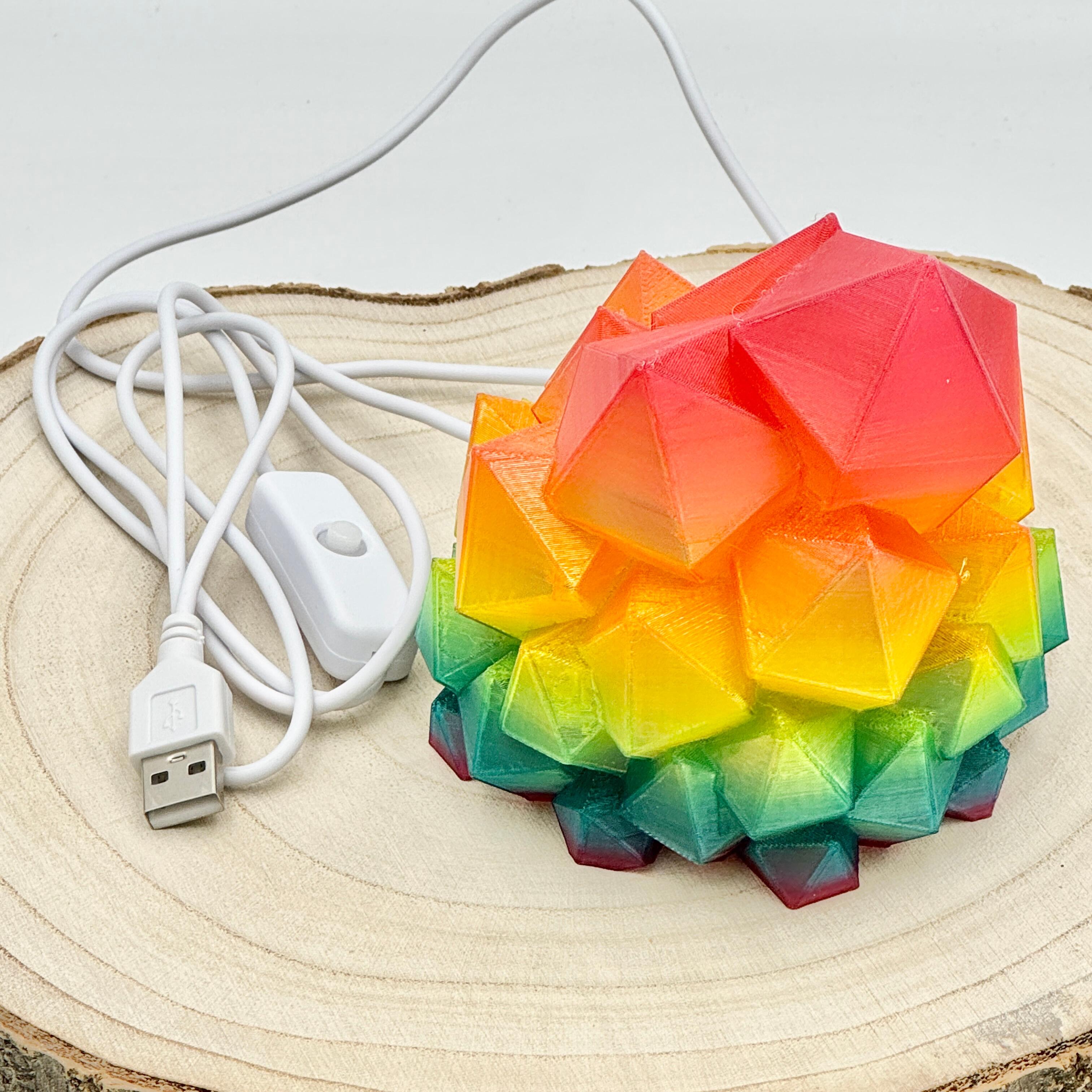 Rainbow Crystal USB LED Lamp