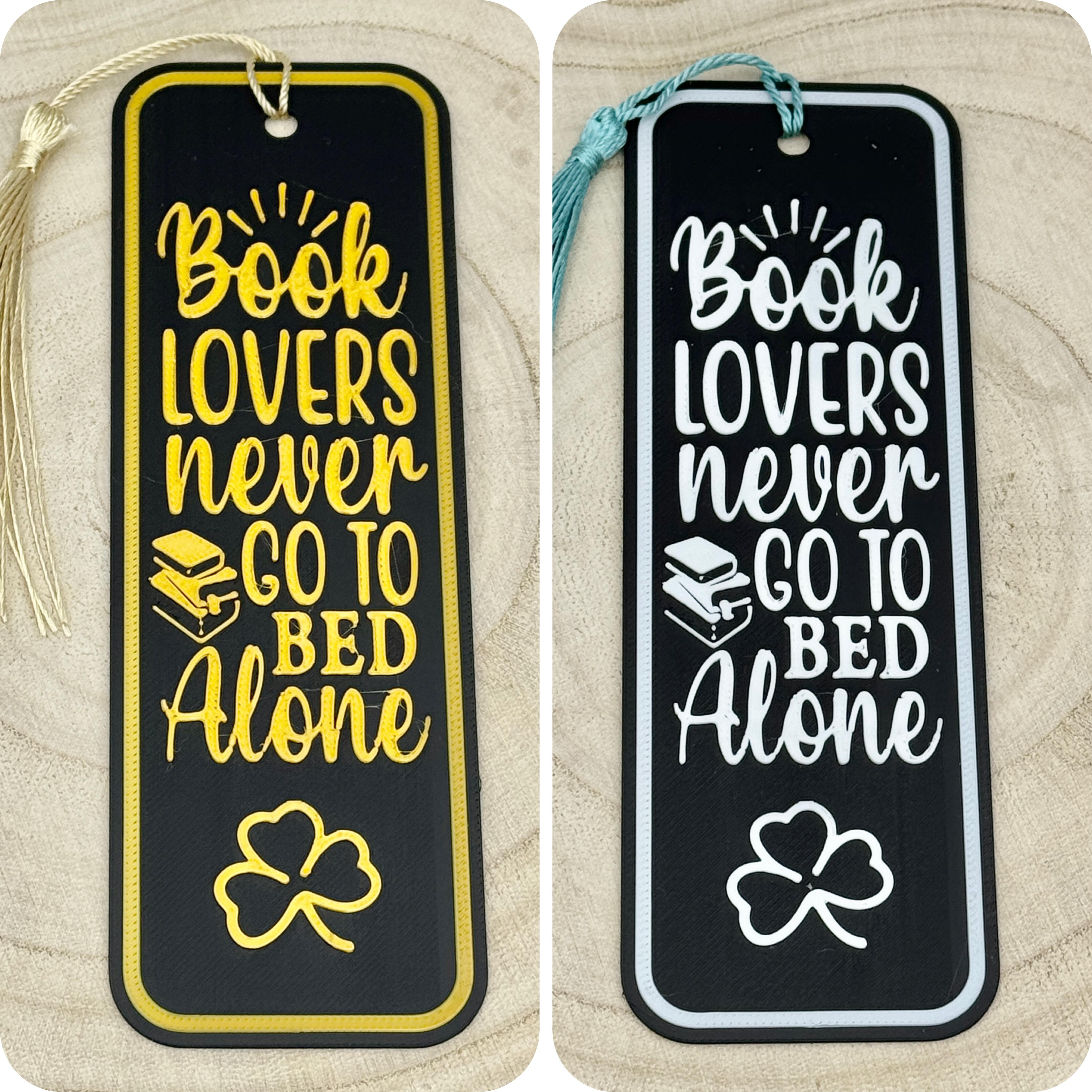 an image of 2 book lovers bookmarks side by side