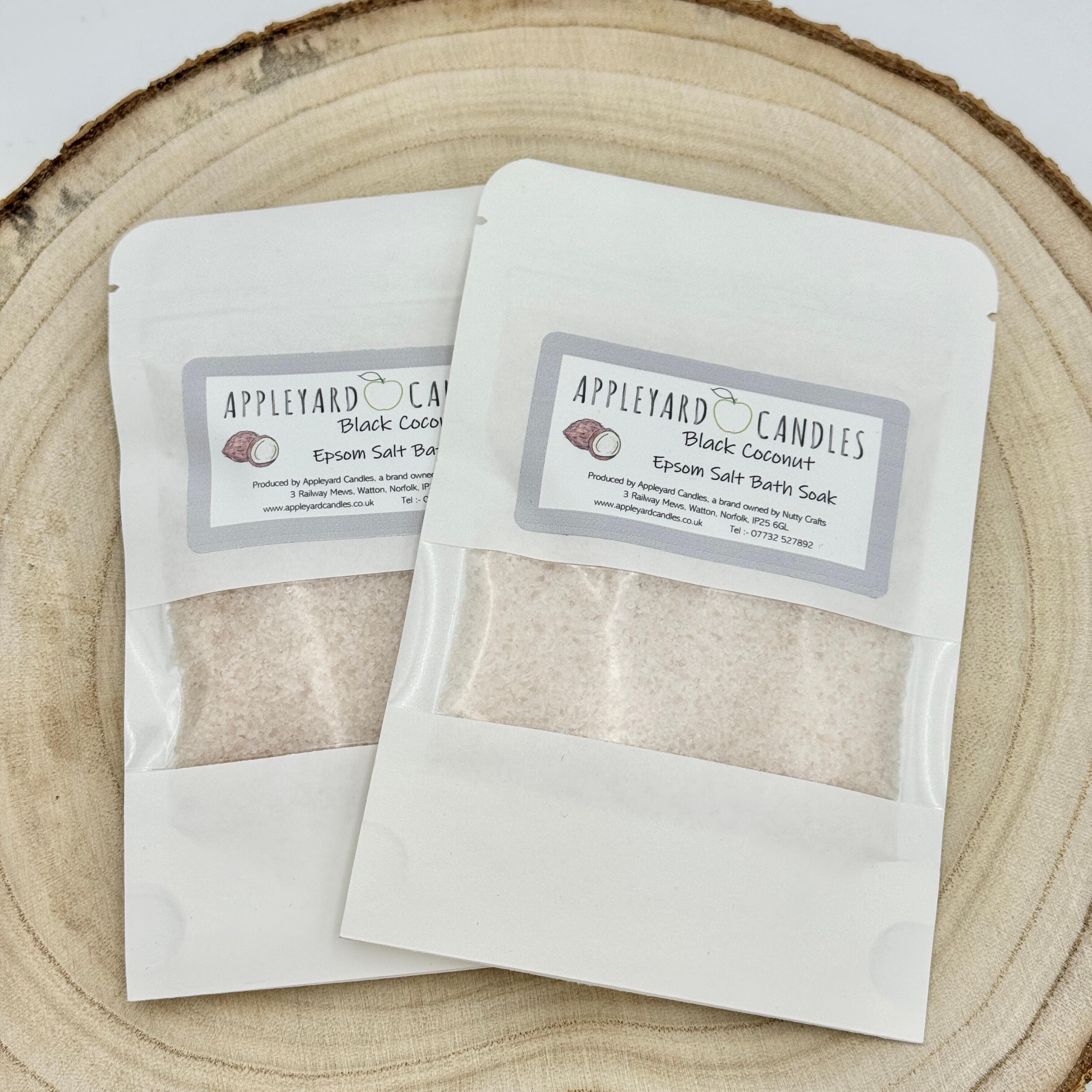 an image of the black coconut epsom salt bath soak