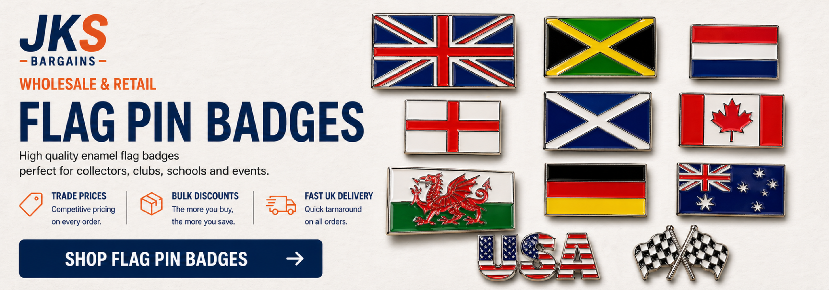 Flag Pin Badges