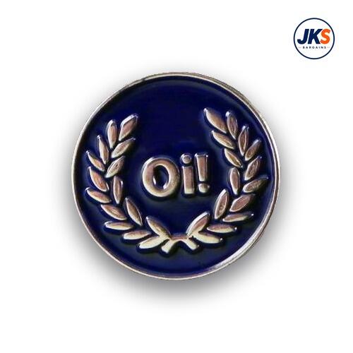 Blue Oi! Laurel Pin Badge