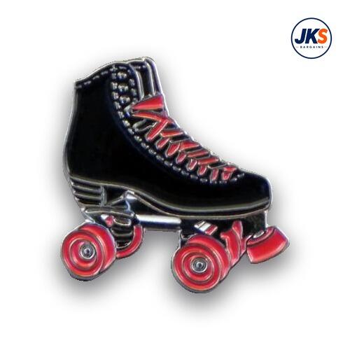 Black Roller Skate Pin Badge