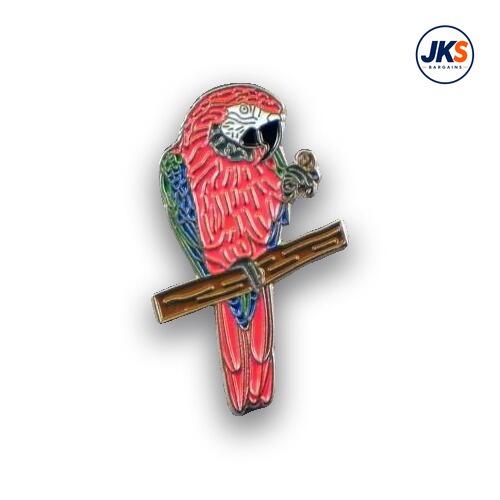 Scarlet Macaw - Parrot Pin Badge