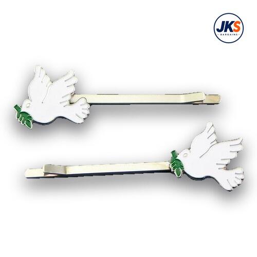 10 x Pairs Dove Of Peace Hair Grips