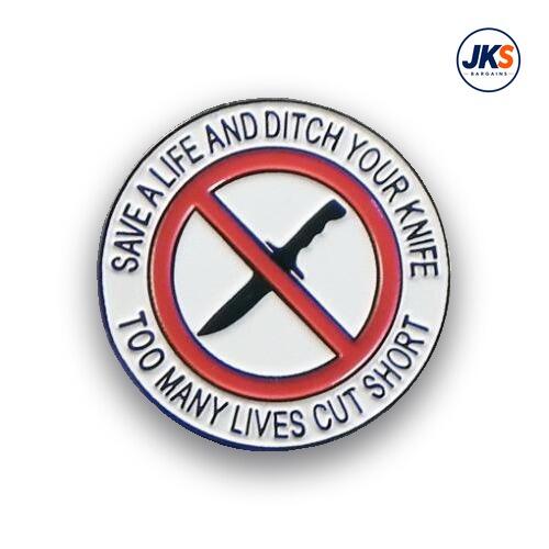 Ditch your Knife Pin Badge