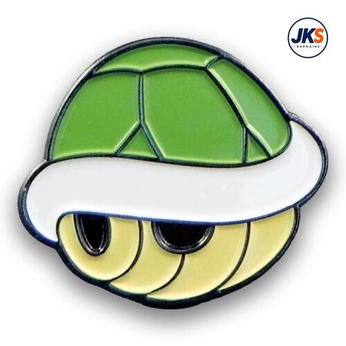 Mario Cart Turtle Shell Green Pin Badge