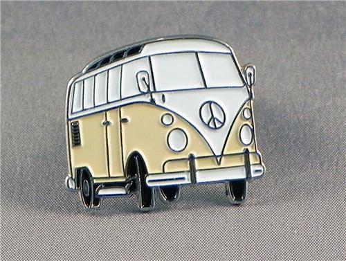 Wholesale 20 x Cream Campervan Pin Badges | Wholesale Enamel Pin Badges UK