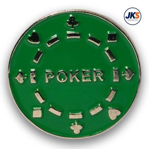 Green Poker Chip Pin Badge
