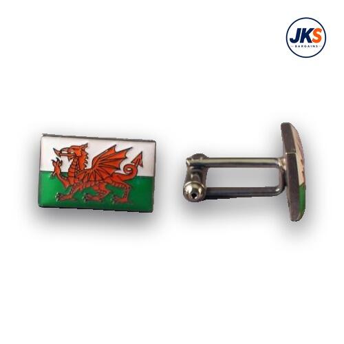 10 Pairs x Welsh Flag Cufflinks