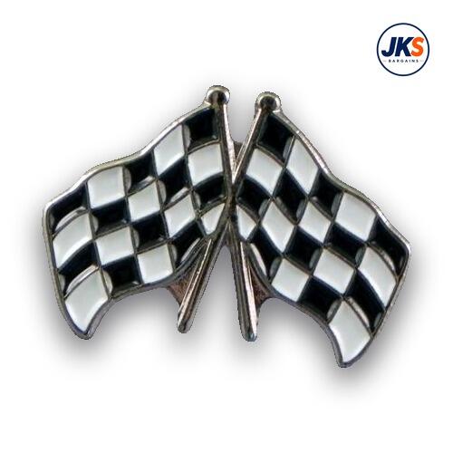 20 x Chequered Flag Pin Badges