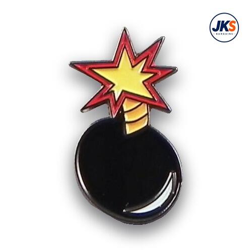 20 x Cartoon Bomb Pin Badges