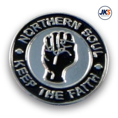 20 x Black NS Keep The Faith Pin Badges