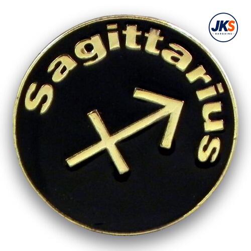 20 x Sagittarius Pin Badges (Gold Coloured Metal)