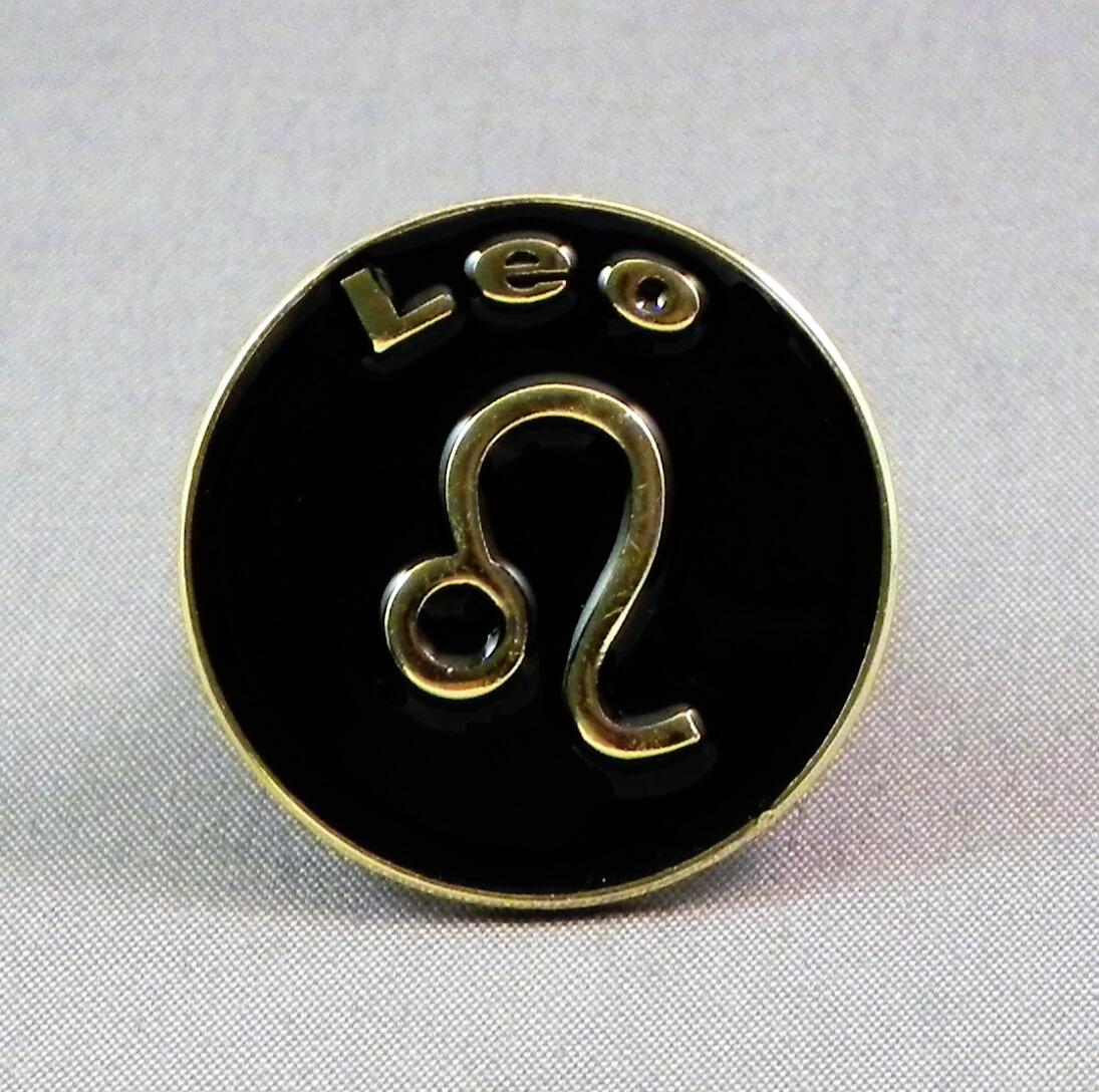 20 X Leo Pin Badges (Gold Coloured Metal)