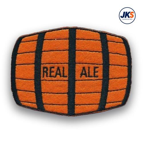 10 x Real Ale Barrel Iron on Patch