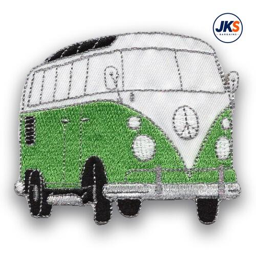 Campervan (Green) Iron on Patch