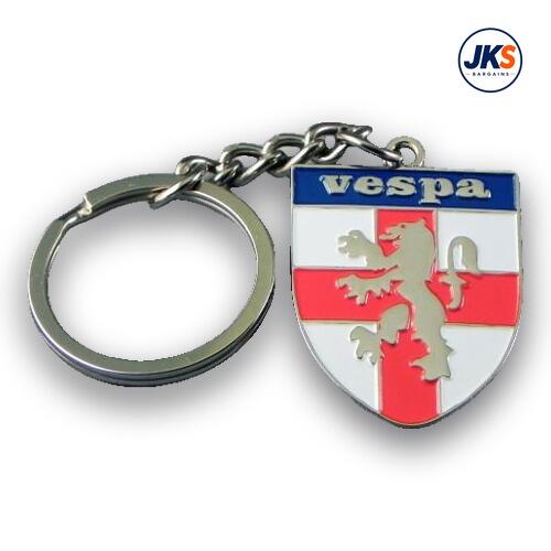10 x Vespa England Shield Keyrings