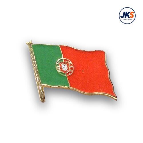 Flag of Portugal (Style 2) Pin Badge