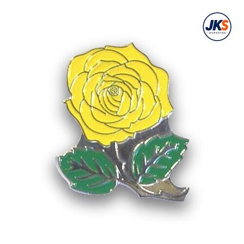 Yellow Rose Pin Badge