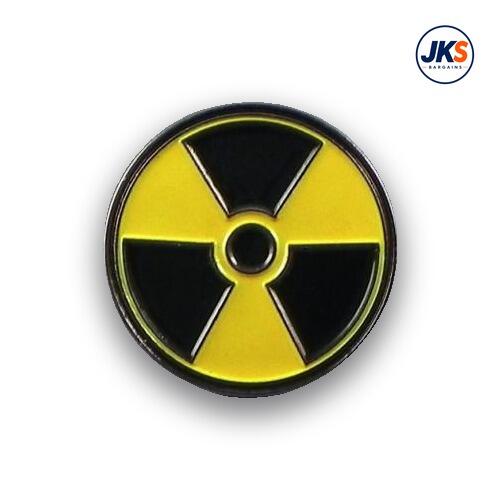 20 x Radioactive Symbol Pin Badges