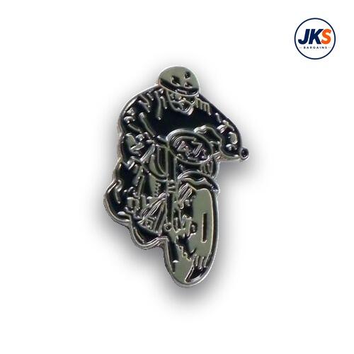 20 x Classic TT Style Motorbike + Rider Pin Badges
