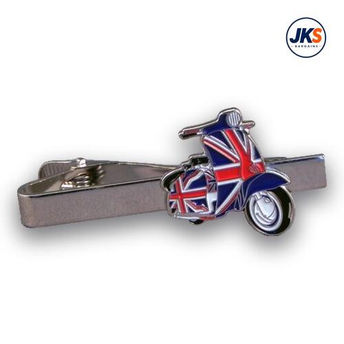 10 x Union Jack Scooter (style 2) Tie Clips