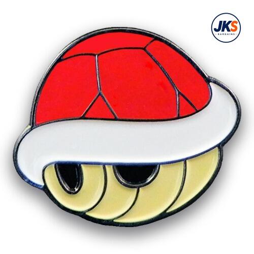 Mario Cart Turtle Shell Red Pin Badge