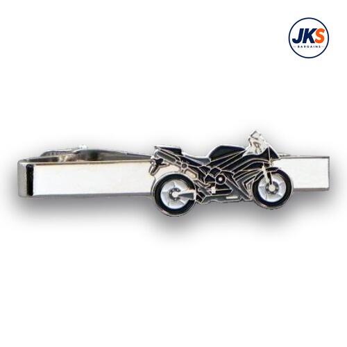 Black Sports Motorbike Tie Clip