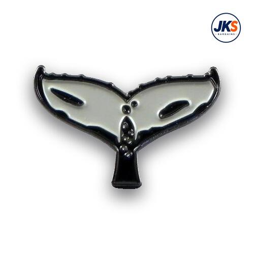 Whale Tail Pin Badge