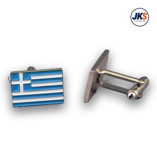 10 Pairs x Greek Flag - Flag of Greece Cufflinks