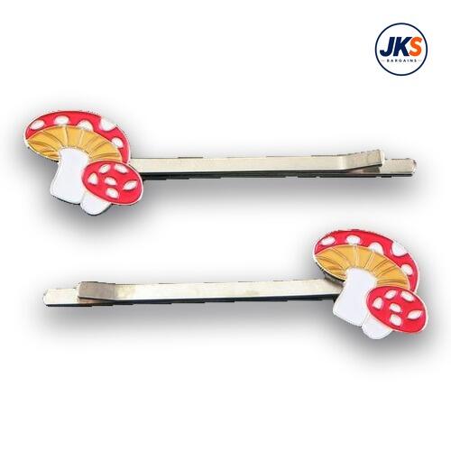 10 x Pairs Fairy Tale Mushroom Hair Grips