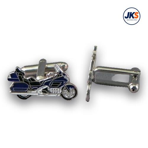 10 Pairs x Blue Touring Motorcycle Cufflinks