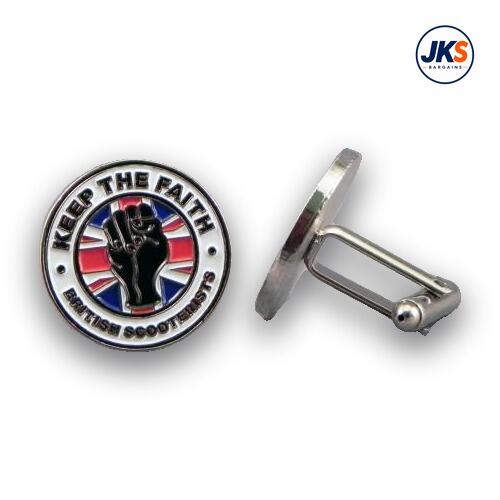 10 Pairs x Keep The Faith British Scooterists Cufflinks