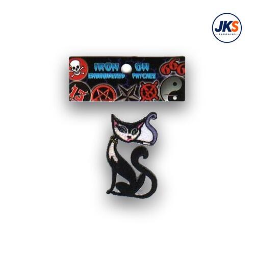 Smoking Cat Iron on Patch