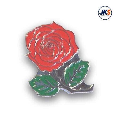 Red Rose Pin Badge