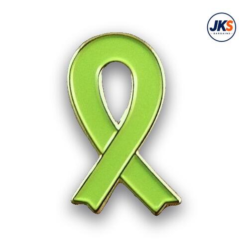 Green Ribbon Pin Badge