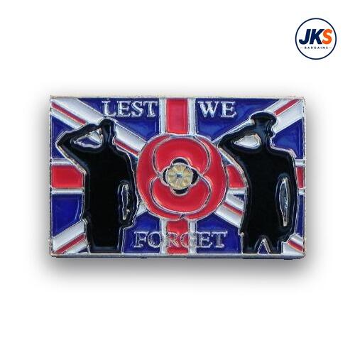 Poppy Flag Pin Badge