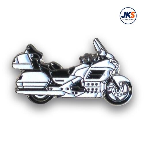 20 x White Touring Motorcycle Pin Badges