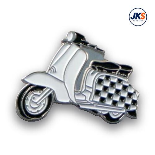 20 x Checkerboard Scooter Pin Badges