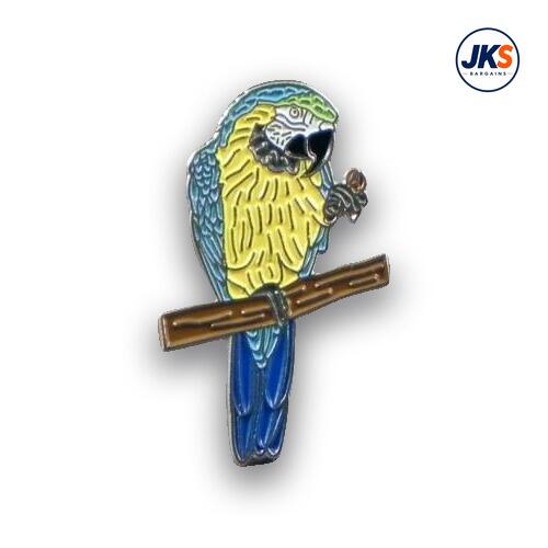 20 x Macaw - Blue Parrot Pin Badges