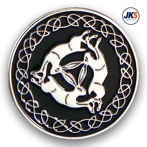 Triple hare Pin Badge