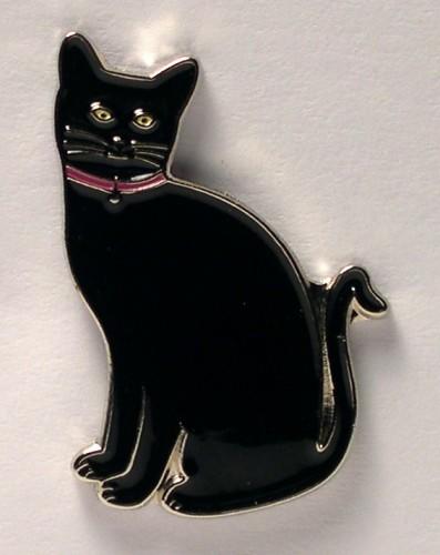 Black Cat Pin Badge