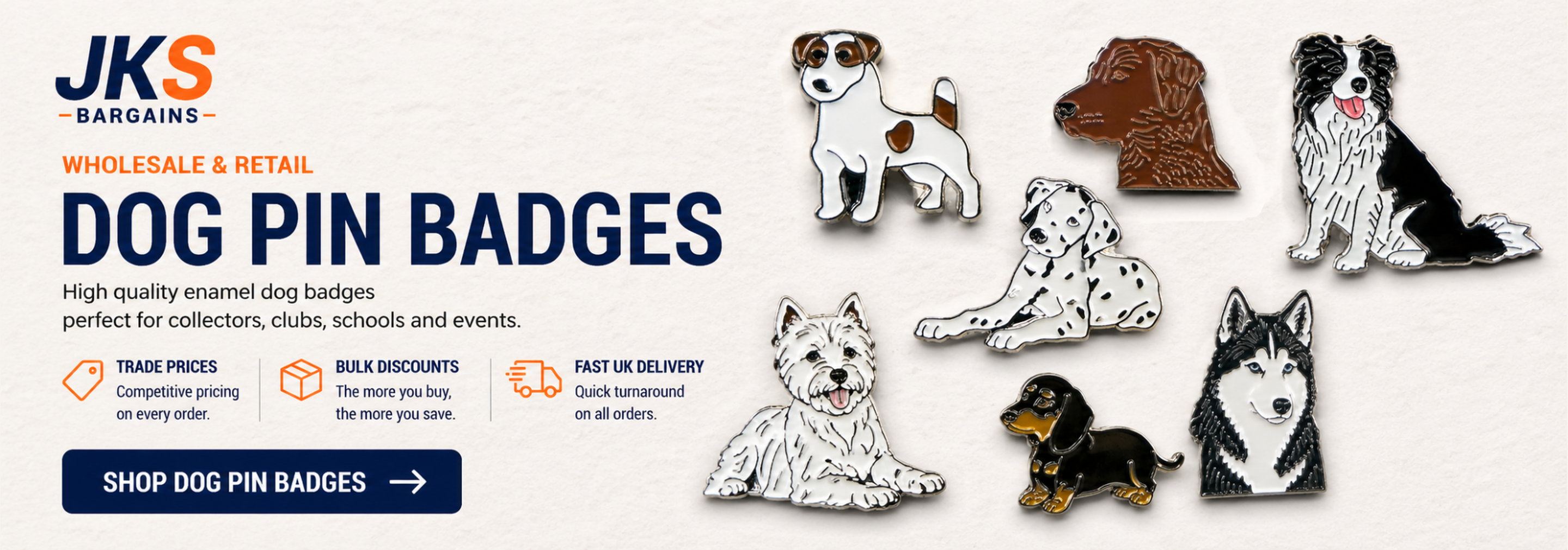 Dog Pin Badges