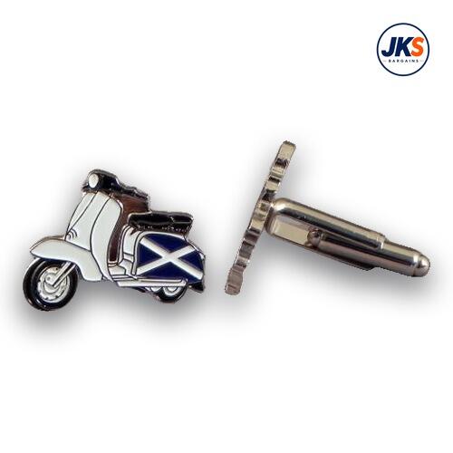 10 Pairs x Scottish Flag Scooter Cufflinks